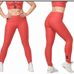 Zumba Red heart leggings